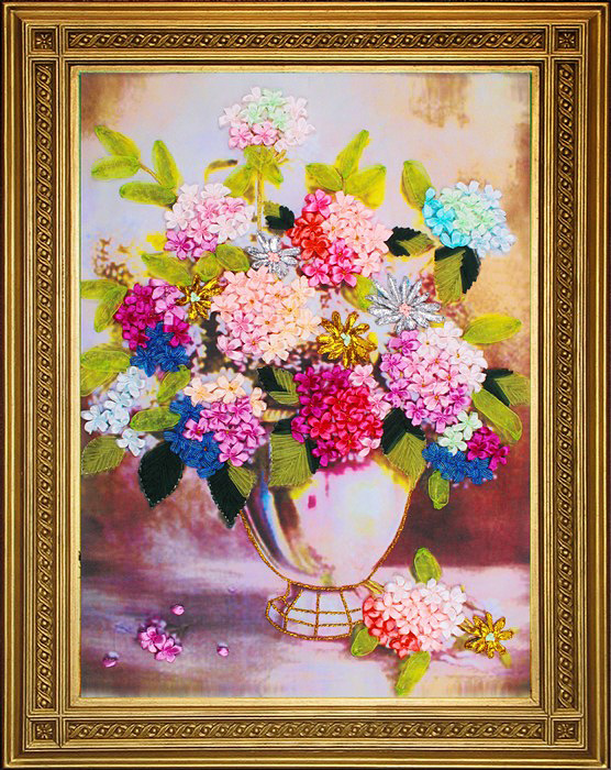 Oujin nianhua cinta bordado fábrica impresión en color directo colgando pintura flor lenguaje fragancia 1 sala entrada pintura decorativa