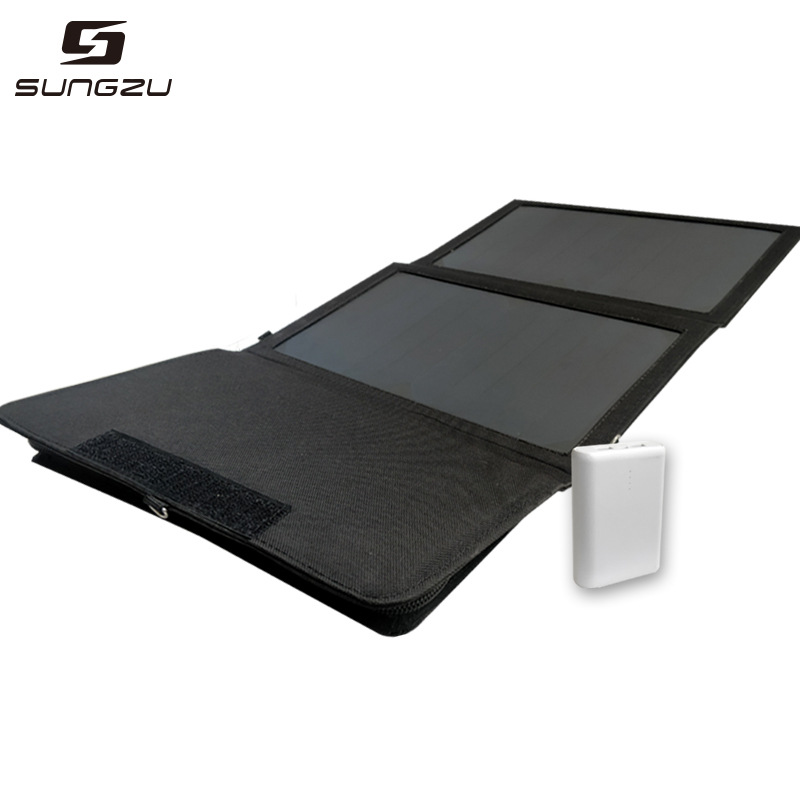 Chargeur solaire - 5 V - batterie 10400 mAh - Ref 3395811 Image 1