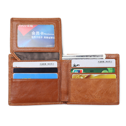 GUBINTU RFID Protection Wallet Magnetic Men Genuine Leather Wallet - New Style