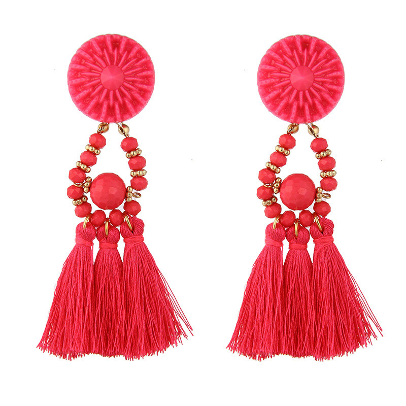 Retro Long Tassel Earrings Wholesale display picture 8