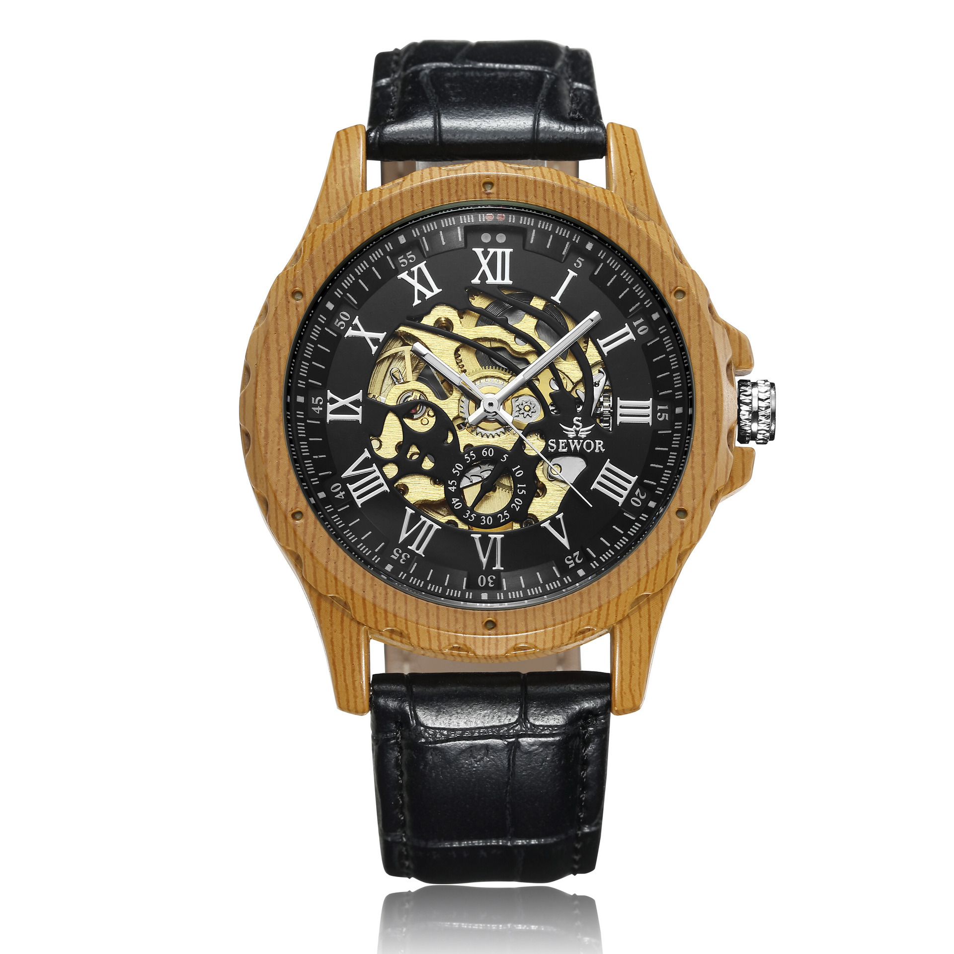 Wooden Automatic Mechanical Watch 3
