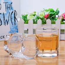 青苹果玻璃杯家用随手杯耐热玻璃水杯饮料杯八角杯落杯果汁杯