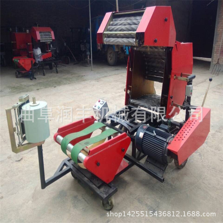 便于运输的鲜草打包机 稗草饲料打捆包膜机结构原理