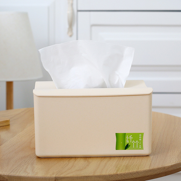 Fashion creative Lifting Tissue box Healthy Material Science Bamboo fiber Tissue box Tissue Customizable logo