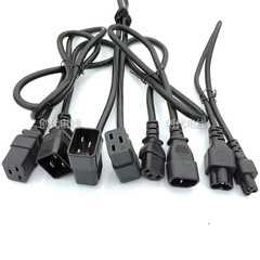 C13 to C14, C7/C8, and C19 to C20 server extension cable with Y-shaped and 8-pin connectors—male-to-female power cord