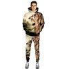 The explosion of 3D digital printing lion lion animal pattern pants casual pants pants men jogging