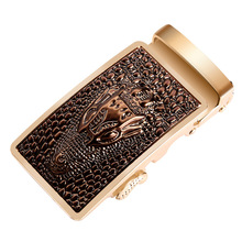 自动扣扣头男士皮带扣鳄鱼纹自动扣合金扣头厂家现货批发