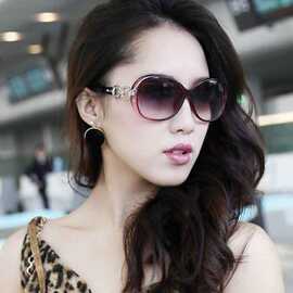 2019新款太阳镜 女士欧美时尚潮流墨镜大框圆脸防紫外线眼镜批发