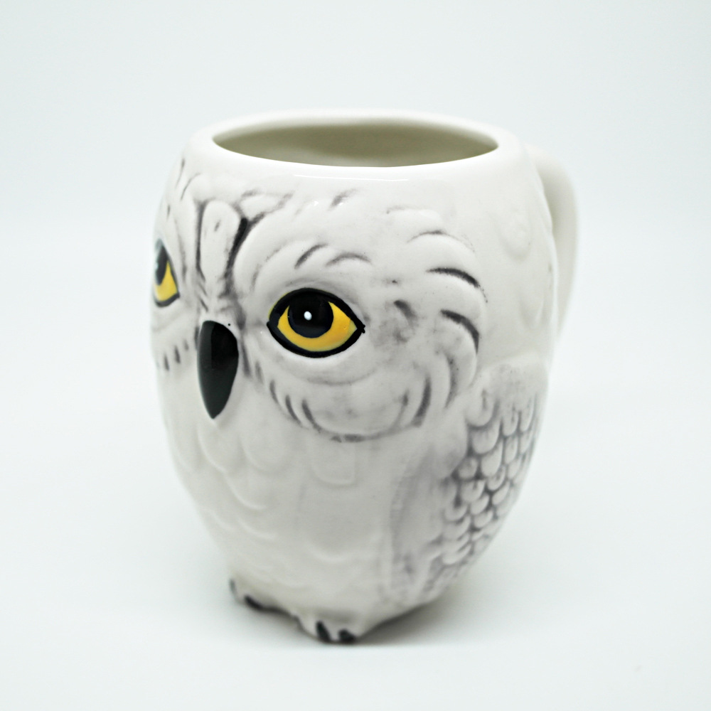 哈利波特猫头鹰马克杯  3D立体造型猫头鹰陶瓷杯 创意办公室杯