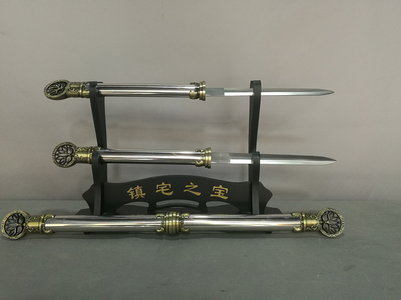 龙泉市刀剑 HK-755 小号莲花双剑 工艺动漫未开刃