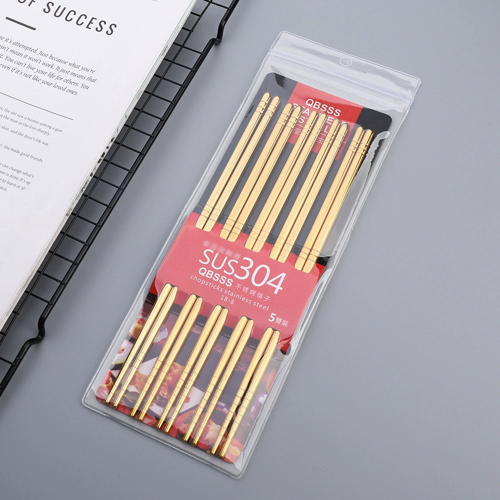 Палочки для еды из нержавеющей стали, длинный набор, подарок на день рождения