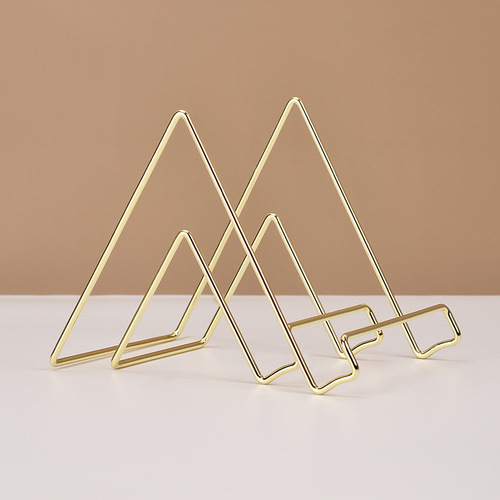 Nordic ins style simple golden iron mobile phone tablet holder multi-functional magazine photo frame display bracket