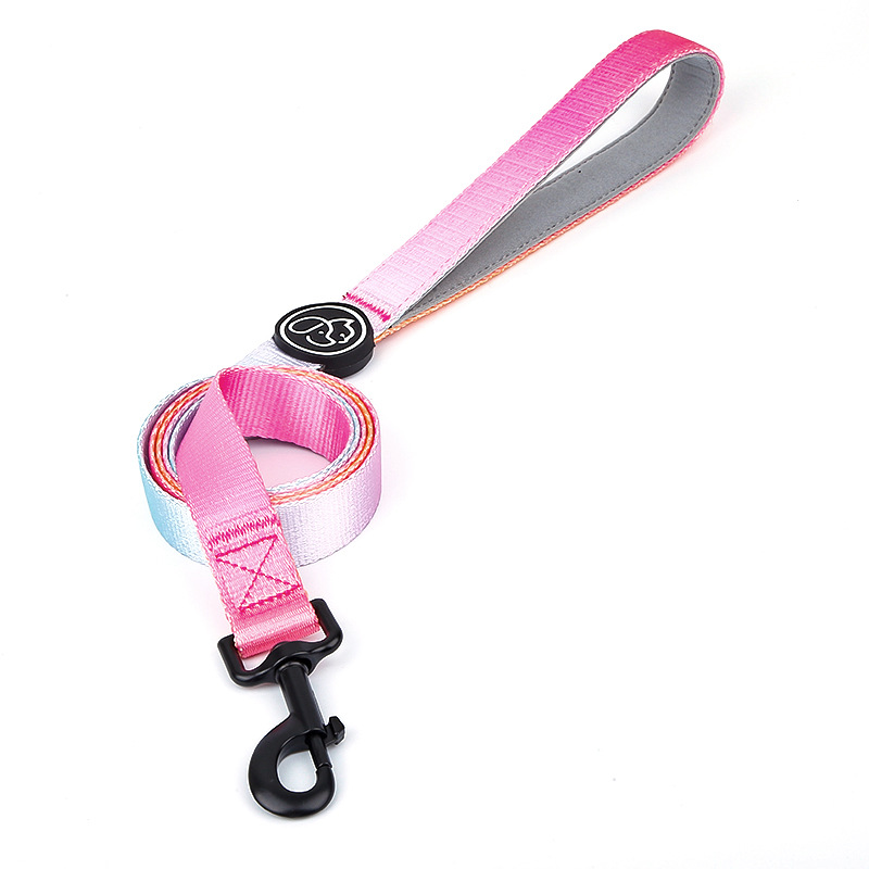 Correa de perro pequeño perro mediano y grande cuerda para caminar color degradado Cadena de perro correa de pecho suministros para mascotas collar