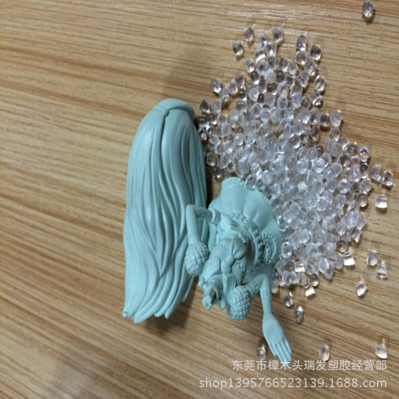 PVC透明玩具料 透明PVC100度硬质颗粒无异味 透明PVC雾面公仔原料