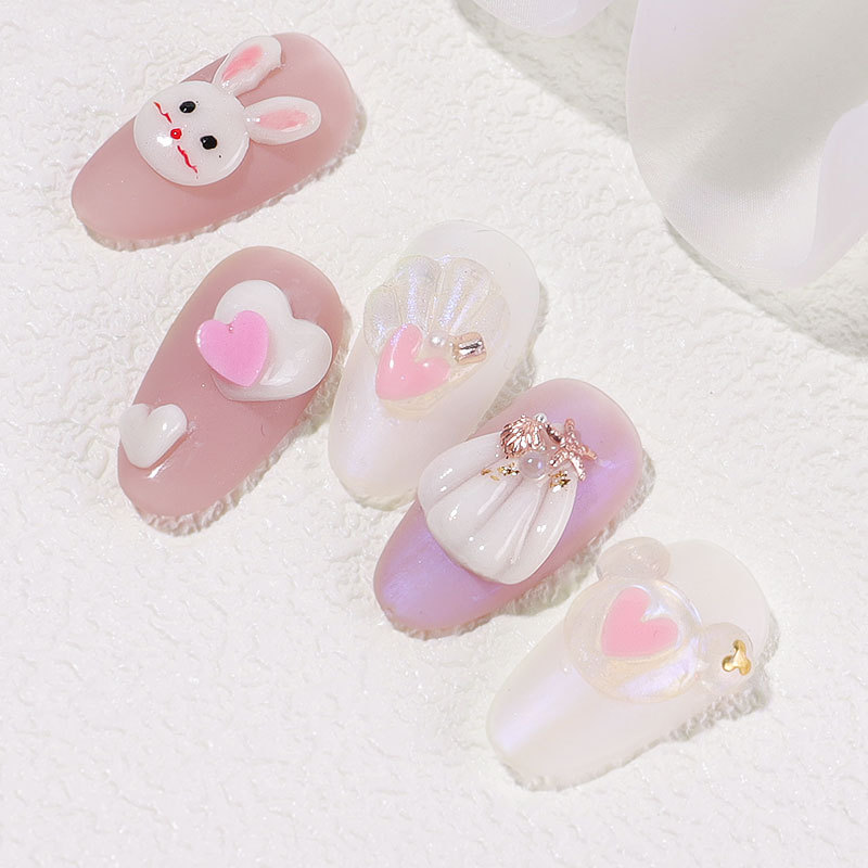 Clavo arte sólido tallado pegamento 3D tridimensional barro pegamento suave modelo tallado uñas arte PVC pizca pegamento gel sólido