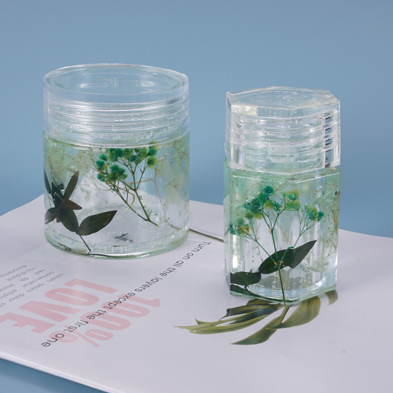 Yu Meiren DIY cristal epoxi botella de almacenamiento botella sellado frasco con tapa de almacenamiento molde de silicona