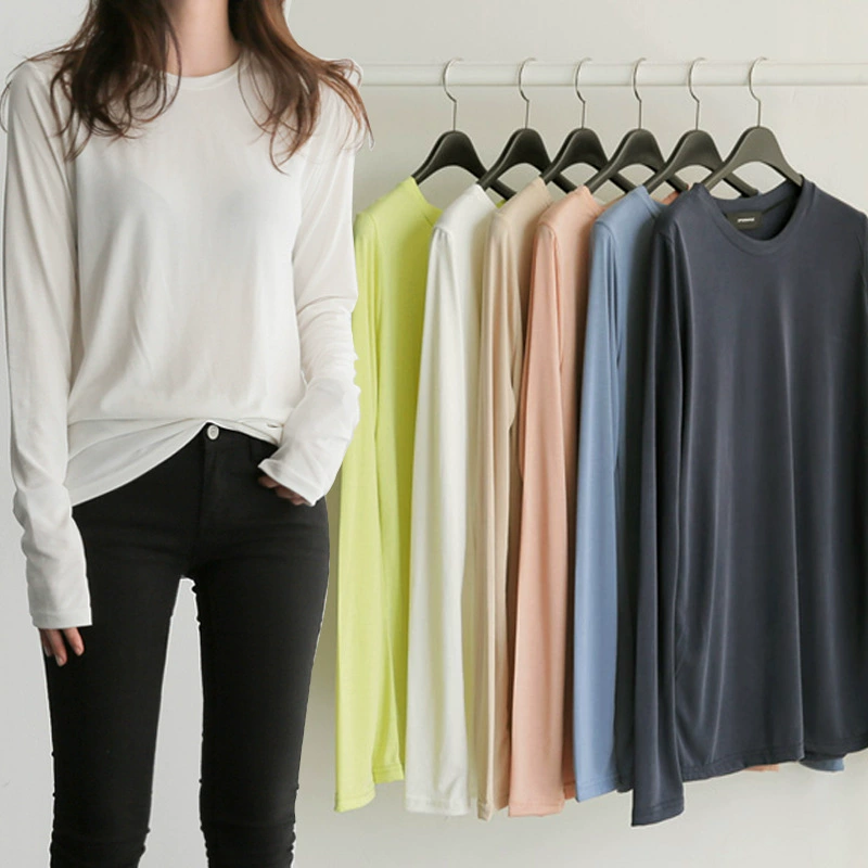 200 кг 300 кг осень и зима плюс удобрения больших размеров Модальная рубашка с поясом футболка с длинным рукавом Женские фабричные прямые волосы