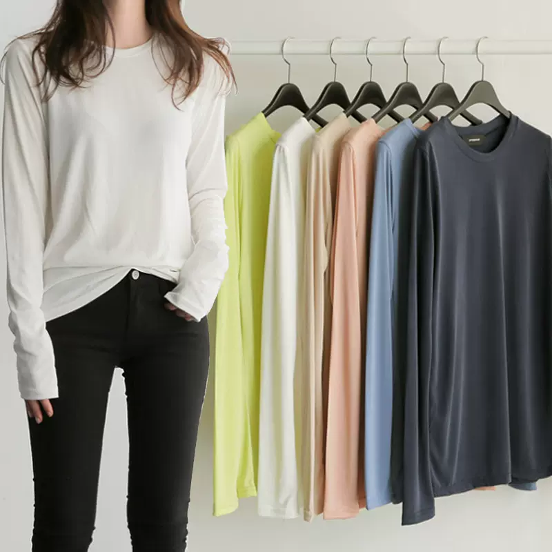 200斤300斤秋冬加肥大码莫代尔手感打底衫长袖T恤女装工厂直发