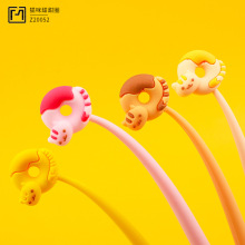 创意0.5mm黑色中性笔 猫咪甜甜圈卡通走珠笔直液式水笔支持定 制