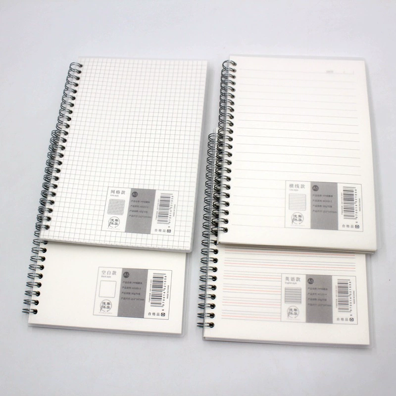 Coil Notebook, PP Cover, Double-Coil Spiral, A5/B5, Grid/Lines/Blank (Horizontal)