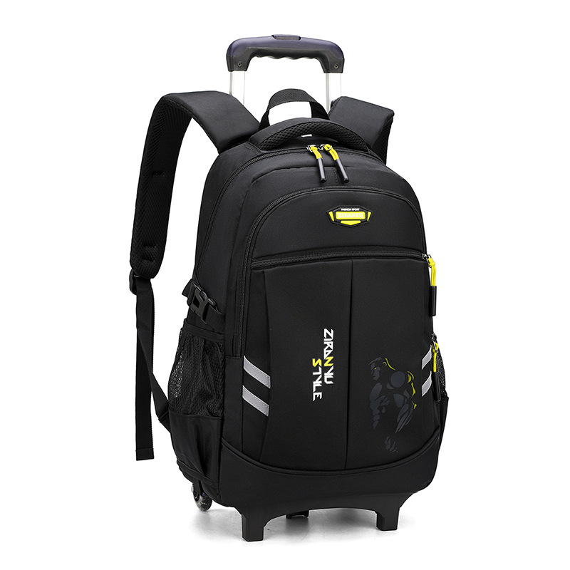 Carretilla de pescado natural estudiante mochila subir escaleras estudiante de escuela secundaria de gran capacidad casual estudiante de secundaria mochila tendencia de la moda de los hombres