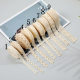 Factory DIY pure cotton clothing curtain lace beige clothing pure cotton lace clothing home textile accessories