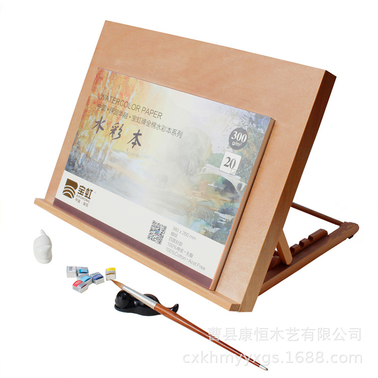 Caballete de escritorio de haya caballete de escritorio caballete portátil caballete de tablero de dibujo caballete de escritorio de ángulo ajustable para niños y adultos