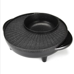 New Korean-style integrated hot pot and grill multifunction electric hot pot, smoke-free non-stick electric hot pot, gift wholesale