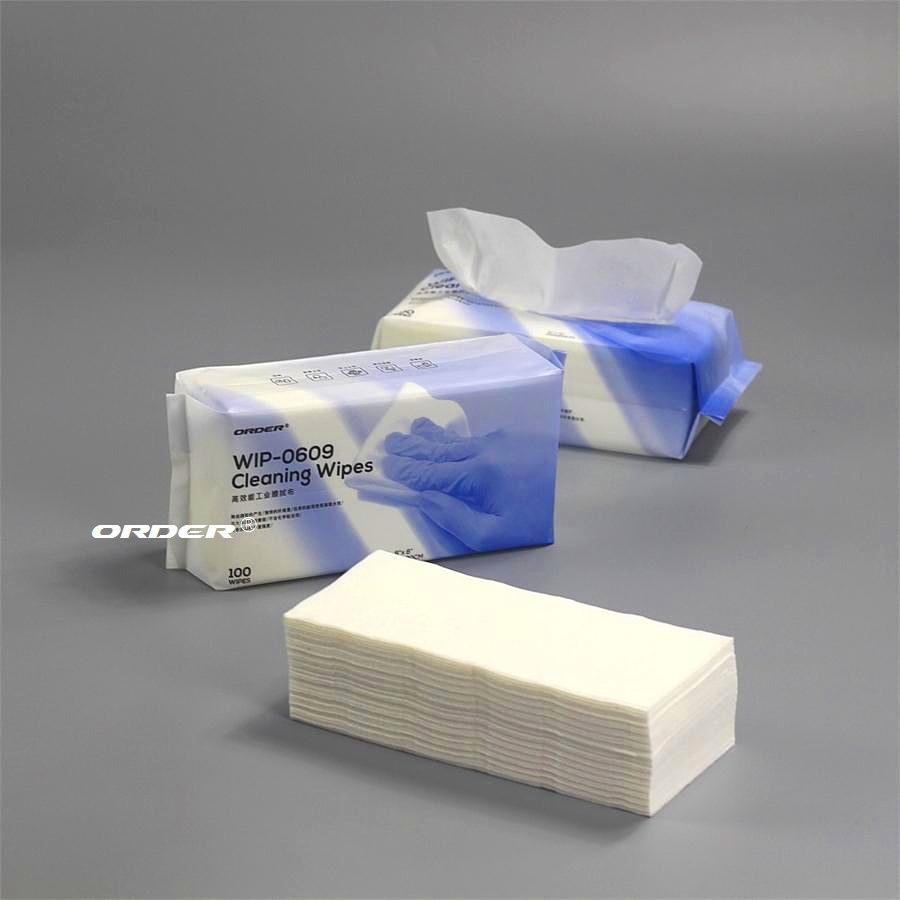 生产批发抽取式WIP-0609无尘纸高效能多用途低尘高吸水擦拭布