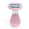 The hair removal instrument supports the woman with a razor to manually scrape the woolen wool, the lady scratching the hair knife, the axillary hair knife, the lady shave the hair