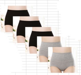 Ropa interior de mujer entrepierna de algodón cintura alta vientre contracción Levantamiento de cadera primavera y verano más calzoncillos ropa interior de niña tela de algodón