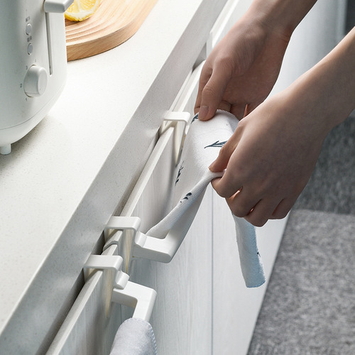 Kitchen cabinet door hook rag rack dishcloth small storage rack bathroom hanging towel rack modern and simple