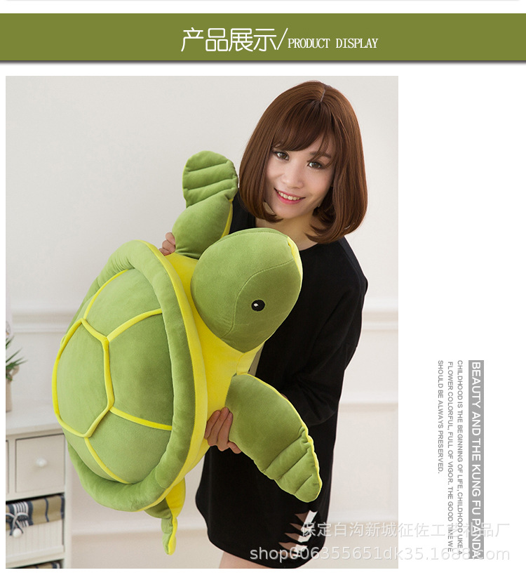 Kuschelschildkröte Plüschkissen grün