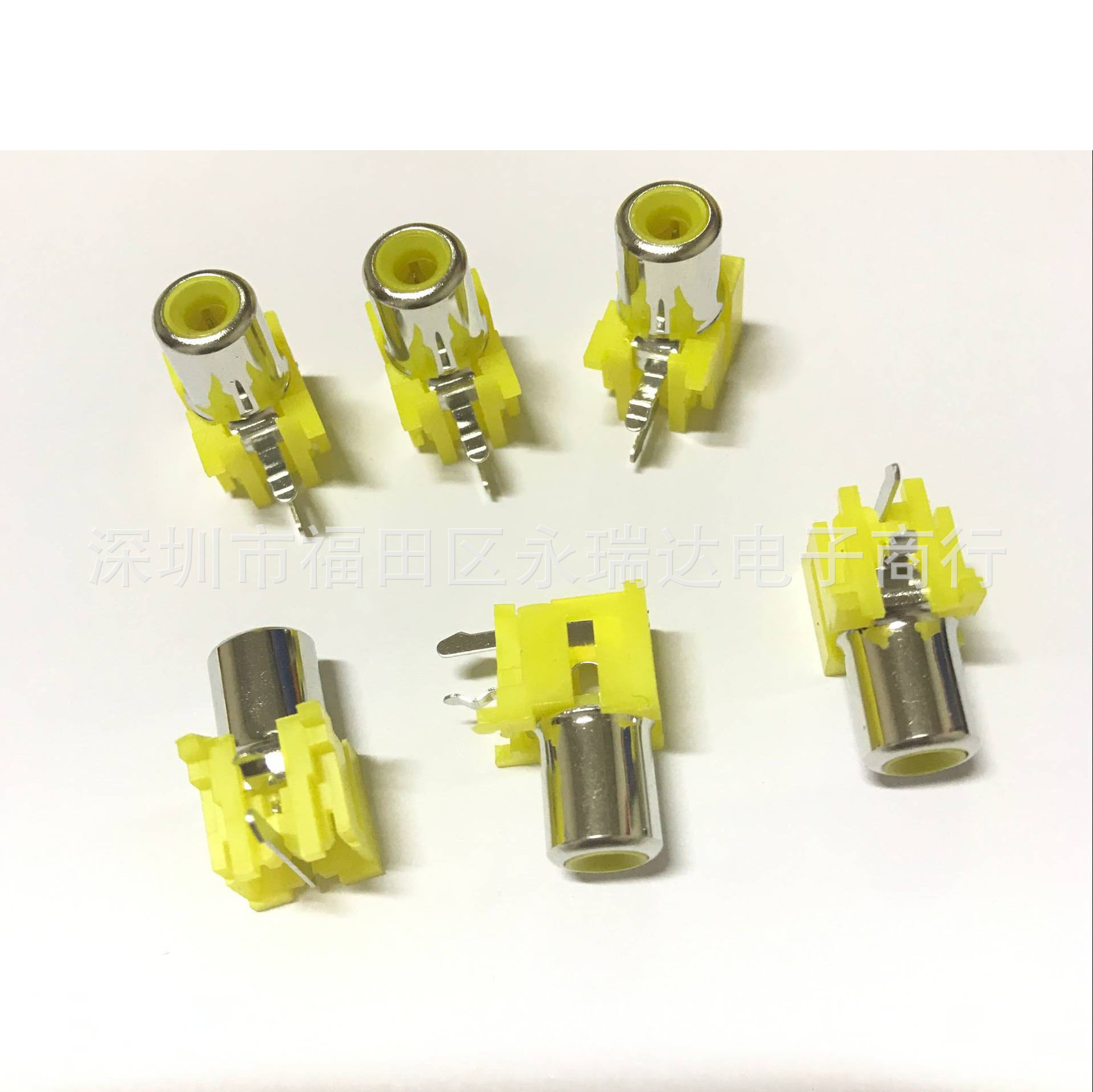 RCA插座 2脚3脚 AV同芯插座 PCB焊接式音频视频莲花座 AV-8.4-5