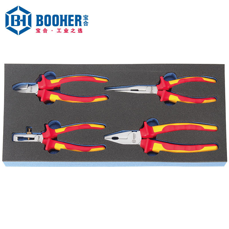 Booher宝合工具 4件VDE绝缘钳组套 BH0200651