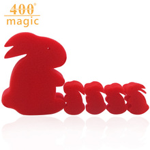 海绵兔 海绵魔术批发 一大四小 海绵兔子魔术玩具厂家直销魔幻兔