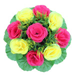 Недорогой Шелк цветок розы лицевая панель цинмин поддельный цветок Могила моделирование Жертва декоративный Цветы венок оптовая торговля