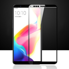 適用oppoRENO ACE絲印全屏鋼化膜 R17二強手機保護膜 RENO4/3貼膜