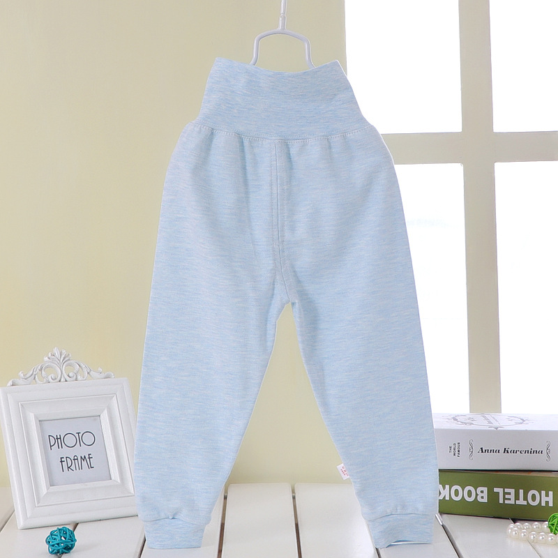 廠家直銷 兒童彩棉高腰褲 寶寶純棉秋褲嬰兒護肚褲男童女童打底褲