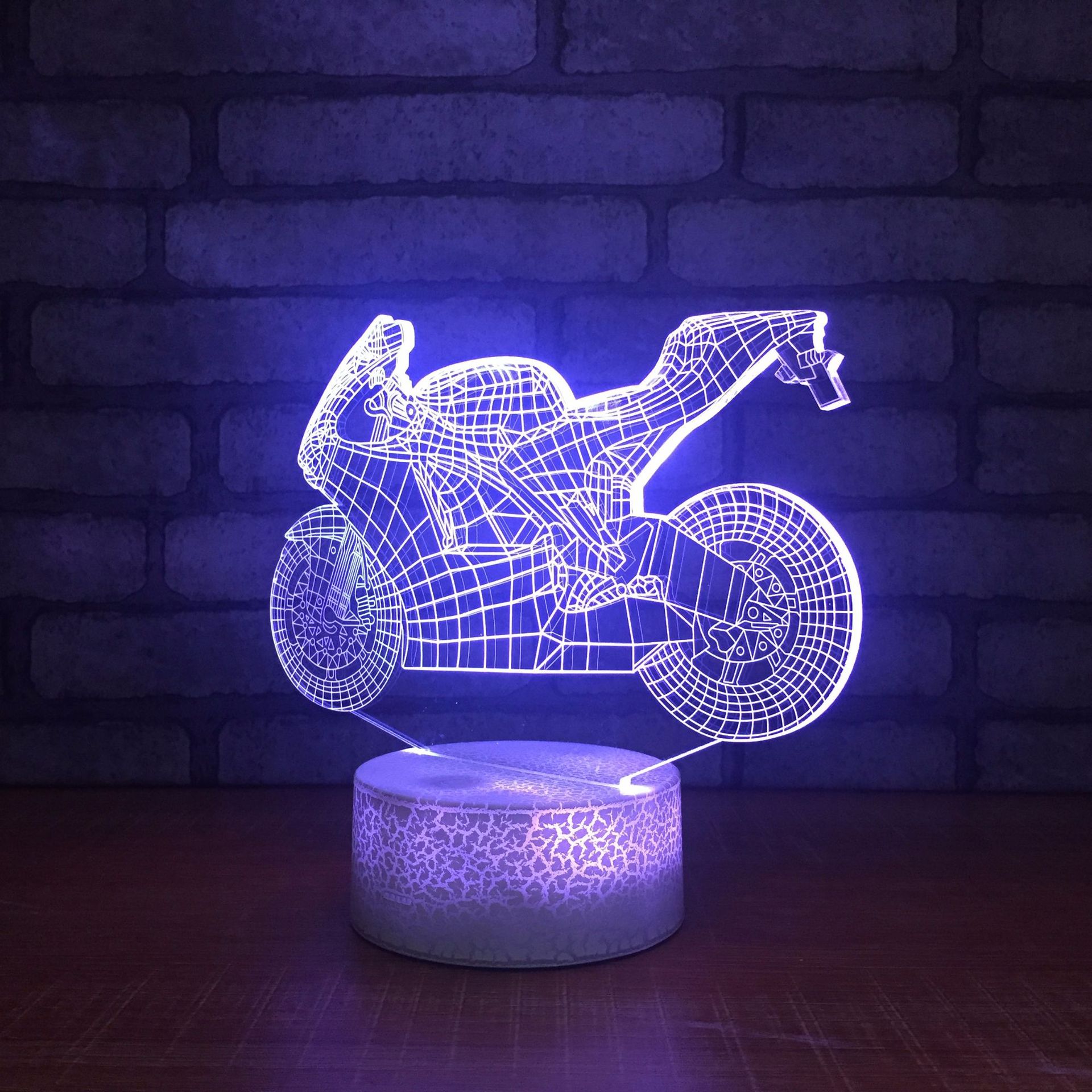 爆裂纹3D灯小夜灯台灯