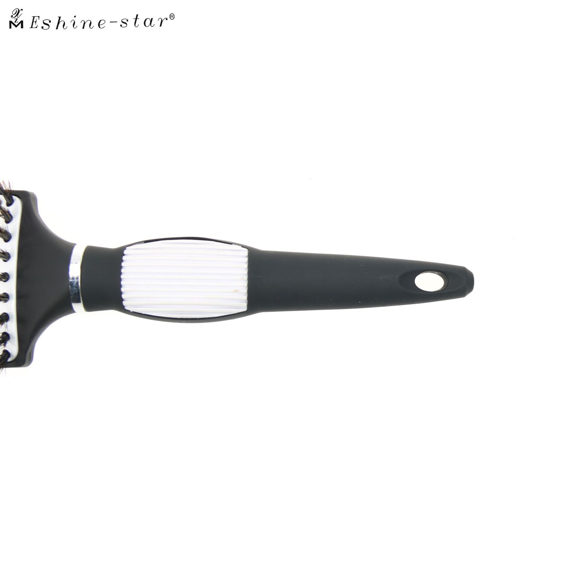 豬鬢毛按摩梳 卷發(fā)造 型梳弧形排骨帶鋁片彎梳