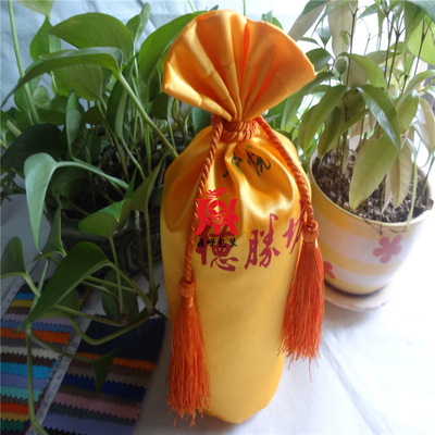 拉绳色丁布袋  流苏绳色丁袋  穿绳丝绸布袋【布袋表面光滑平整】|ms