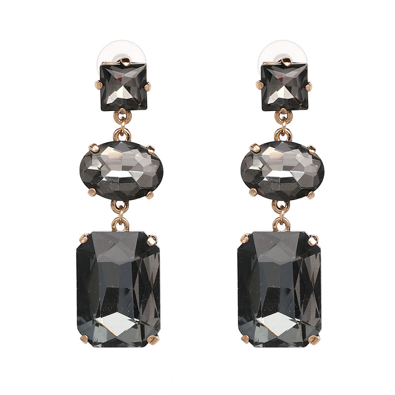 geometric glass earrings