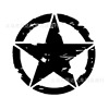 S026 Army graphic sticker flower motorcycle car sticker Army Star reflective pentagram sticker