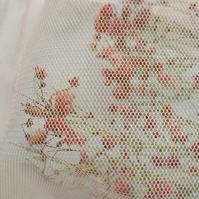 紹興網布工廠 六角網眼布 繡花網底 	婚紗網布面料  滌綸網布