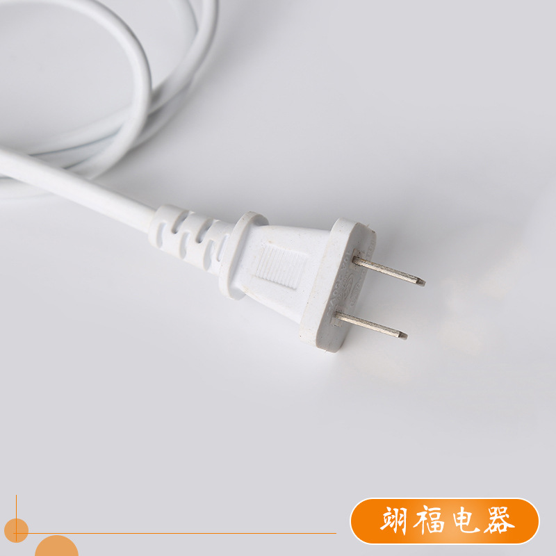 新款中国电源线插头 八字尾二芯橡胶线插头 两插扁插电源线插头