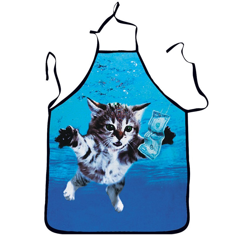 2018新款多款3D搞笑围裙动物狮子图案厨房围裙晚餐聚会烹饪围裙