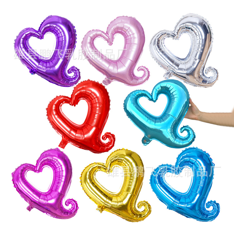 Hook heart Clover Five flower Aluminum balloon Tanabata Creative Wedding Marriage room decorate arrangement Manufactor Direct selling