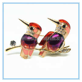 时尚欧美精品烧焊胸针 滴油喷彩动物烧焊饰品 服装配饰烧焊饰品