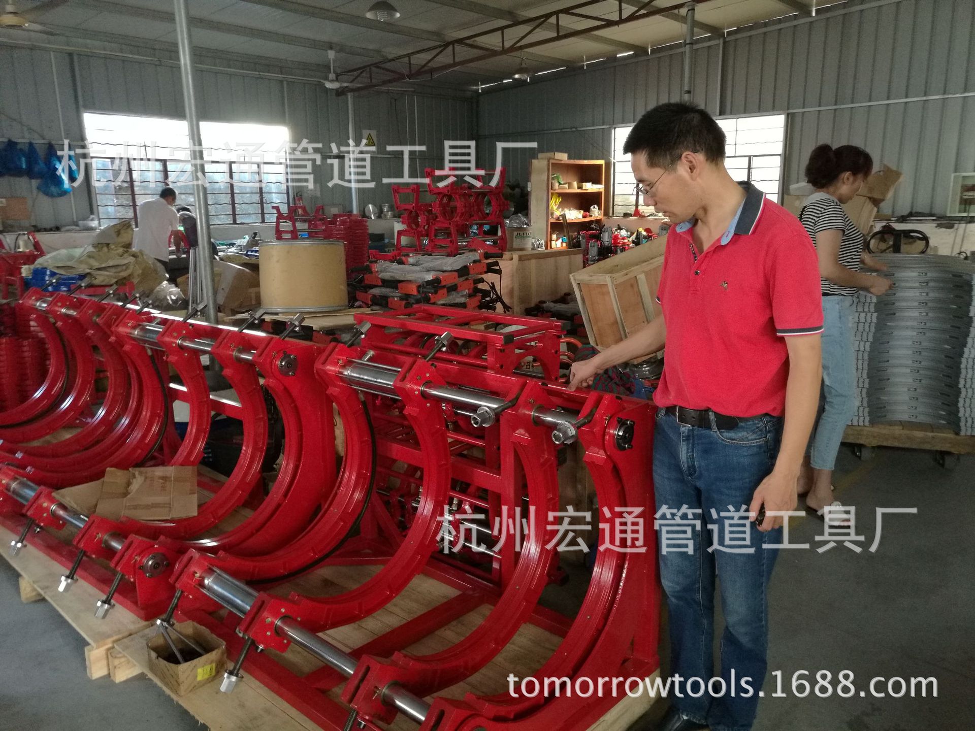 厂家供应PE自来水管热熔对接焊机280-450液压半自动塑料管管件